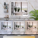 LED Bathroom Vanity Mirror Wall Mounted Adjustable / Warm / Natural Lights Anti-Fog Touch Switch With Memory Modern Smart Large Bathroom Mirrors