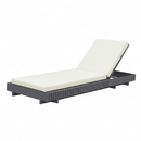 Dark Acacia Wood Chaise Lounge