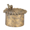 5.1x4.9x3.9' Circular Trinket Box With Bird by HouseOfZazla