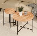 Coffee And End Table Set Waterproof Cover (Set of 2) - Natural Wood / Brown by HouseOfZazla
