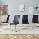 Modern Dining Chairs With Padded Seat, Metal Legs by HouseOfZazla