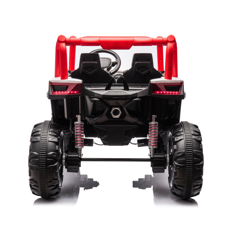 24V Ride On XXL UTV car for kid,2seater with two safety belts, Side by Side 4x4 Ride on Off-Road Truck with Parent Remote Control, Battery Powered Electric Car w/High Low Speed, two safety belts.