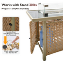 K&K 8-Piece Patio Furniture Set with Fire Pit Table by HouseOfZazla