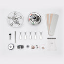 52 Inch Crystal Ceiling Fan, Modern Electrical Fan with 5 Wood Reversible Blades, 4 Bulbs Not Included,Noiseless Reversible AC Motor for Bedroom/Living Room/Study/Patio Home Decoration (Chrome)