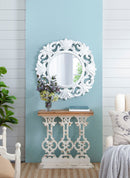 Classic Vintage Wash Console Table With Wood Top - Brown / Antique White by Unique Piece Furniture