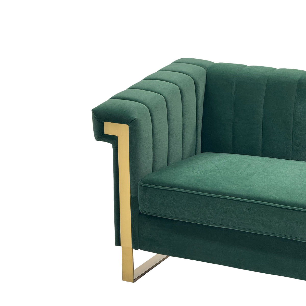 Emerald Green Velvet 2 Piece Sofa Set, photo 8 of 10
