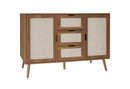 2 Door 3 Drawer Cabinet, Accent Storage Cabinet, Suitable for Living Room, Bedroom, Dining Room, Study