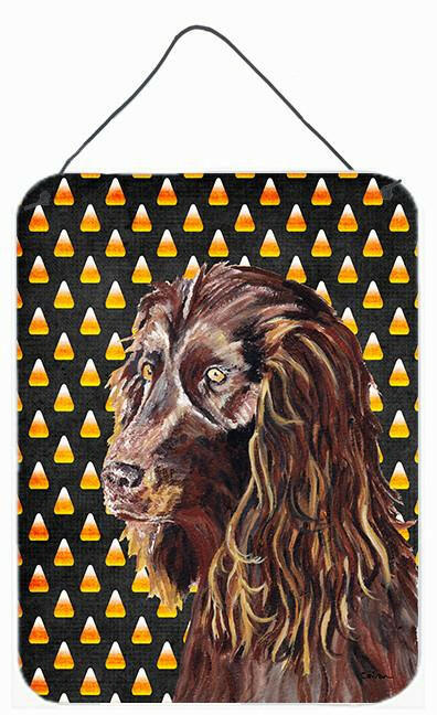 Boykin Spaniel Halloween Candy Corn Aluminium Metal Wall or Door Hanging Prints