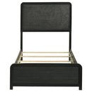 Cavelle 51-inch Upholstered Twin Panel Bed Black