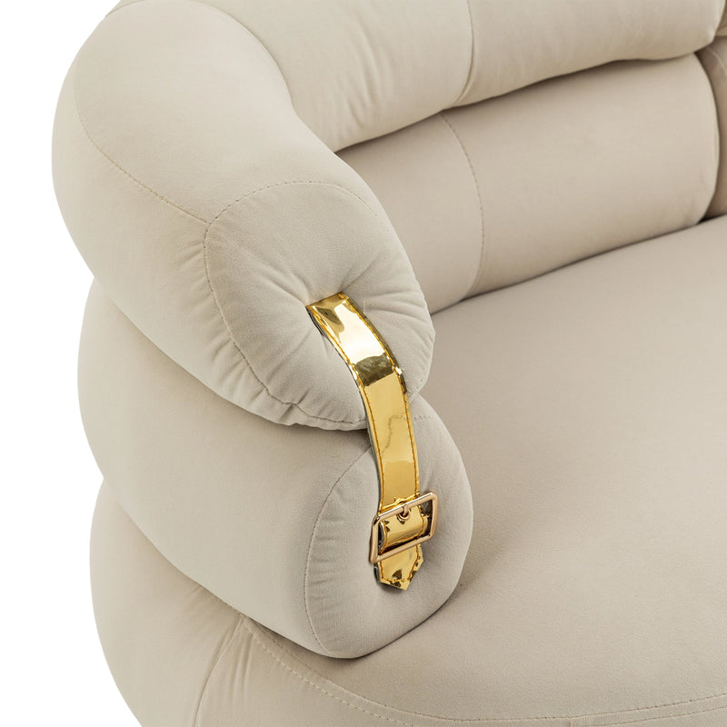 Accent Chair, leisure chair with Golden feet