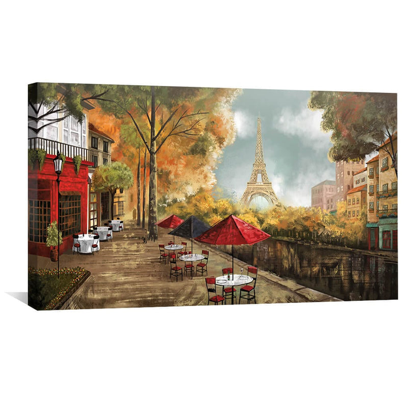 Cafe de la Tour Eiffel Canvas