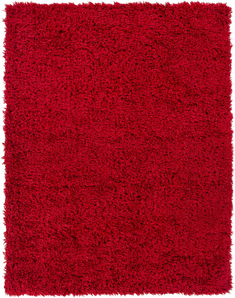 Siari Solid Red Shag Carpet