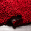 Siari Solid Red Shag Area Rug - Clearance