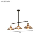 GobekUsa Cage Flared Island Lighting with Mesh Screen - Industrial Pendant Light for Dining Room