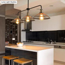 GobekUsa Cage Flared Island Lighting with Mesh Screen - Industrial Pendant Light for Dining Room
