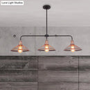 GobekUsa Cage Flared Island Lighting with Mesh Screen - Industrial Pendant Light for Dining Room