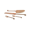 Cake Cutting Serving Set with Forks (Copper Finish, Treble Note)
