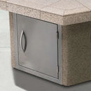 Cal Flame Stucco and Tile Dining Height Rectangle Propane Gas Fire Pit FPT-RT501M