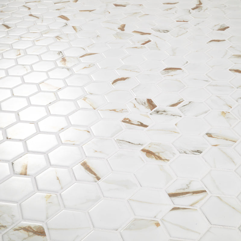 MSI Calacatta Gold Matte 2" Hexagon, photo 3 of 15