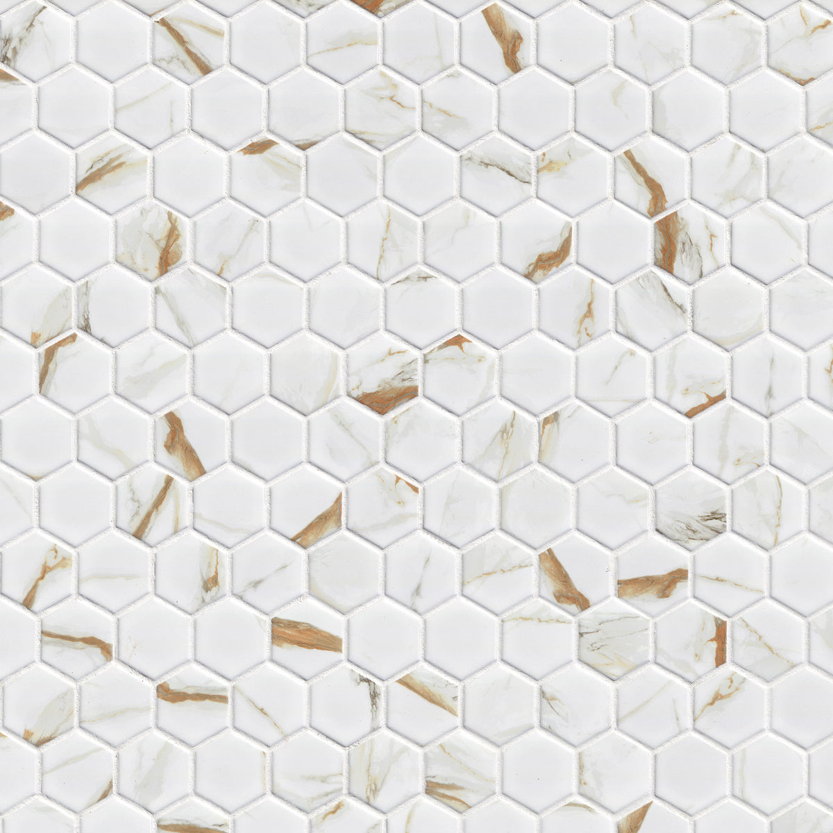 MSI Calacatta Gold Matte 2" Hexagon, photo 2 of 15
