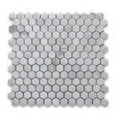 Calacatta Gold Standard Honed Hexagon 1x1 Marble Mosaics 12x12