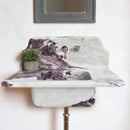 Calacatta Viola Marble Wall Mount Bathroom Sink With Backsplash