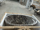 Calacatta Viola Bathtub Hand-carved from Solid Marble Block (W)32" (L)60" (H)20"
