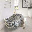 Calacatta Viola Marble Bathtub - Hand Carved Soaking 34x70x26