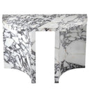 Calacatta Viola Marble Designer Arched Legs Console Polished (W)15" (L)40" (H)32" front view