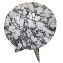 Calacatta Viola Marble Round Polished Coffee Table Modern Style 24 Inch Diameter