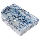 Wall Mounted Corner Marble Sink 16x24 Calacatta Viola Hand Carved