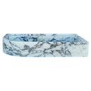 Wall Mounted Corner Marble Sink 16x24 Calacatta Viola Hand Carved