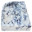 Calacatta Viola Marble Wall-mount Bathroom Rectangular Corner Sink (W)16" (L)24" (H)4" side view