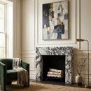 Calacatta Viola Marble Fluted Fireplace Mantel Polished 36x40