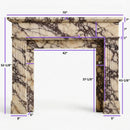 Calacatta Viola Marble Fluted Fireplace Mantel Polished (L)70" (H)52" (D)7"
