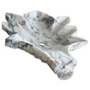 Calacatta Viola Marble Vessel Sink Handcrafted Leaf Design Bathroom Vanity