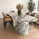Calacatta Viola Marble Oval Dining Table - Polished 36x88 inch