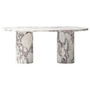 Calacatta Viola Marble Oval Dining Table - 75-inch Polished Finish