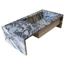 Calacatta Viola Marble Rectangular Wall Mount Bathroom Sink 16x32 Inch White Gray Polished