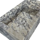 Calacatta Viola Marble Rectangular Wall Mount Bathroom Sink 16x32 Inch White Gray Polished