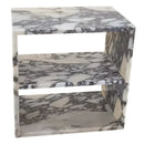 Calacatta Viola Marble End Table Nightstand Polished 14x18x18