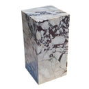 Calacatta Viola Marble Cube Design Modern Polished End Table Nightstand 14x14x24
