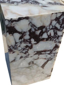 Calacatta Viola Marble Cube Design Modern Polished End Table Nightstand 14x14x24