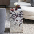 Calacatta Viola Marble Cube Design Modern Polished End Table Nightstand 14x14x24