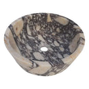 Calacatta Viola Natural Stone Marble Round Vessel Sink 16