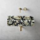 Calacatta Viola Marble Wall Mount Bathroom Sink 12 X 20 Inches Rectangular