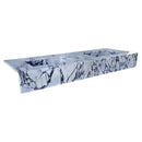 Calacatta Viola Marble Bathroom Double Sink Vanity (W)22" (L)67" (H)8" Polished profile view
