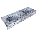 Calacatta Viola Marble Bathroom Double Sink Vanity (W)22" (L)67" (H)8" Polished angle view