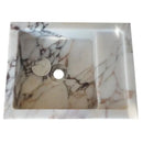 Calacatta Viola Natural Marble Wall-Mount Bathroom Sink 14x18