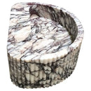 Custom Fluted Wall Mount Calacatta Viola Marble Bathroom Sink 16x24